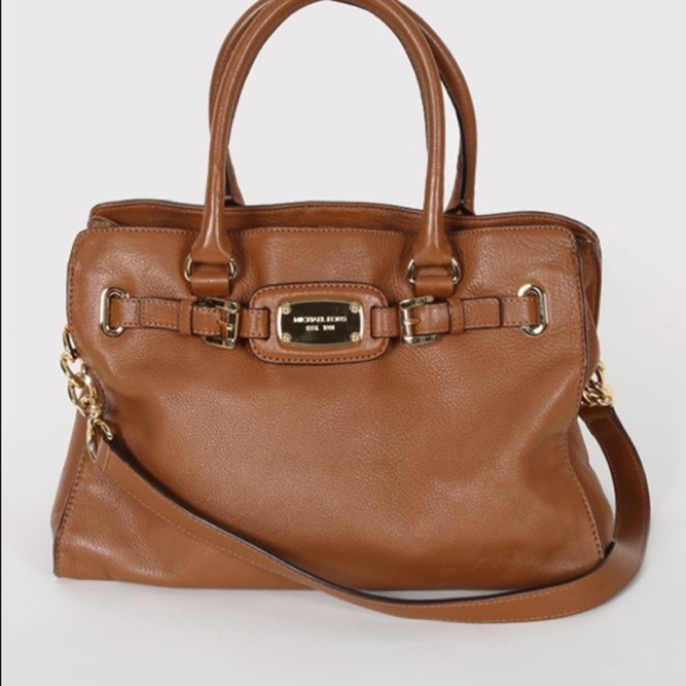 MICHAEL MICHAEL KORS SATCHEL BAG - Cognac